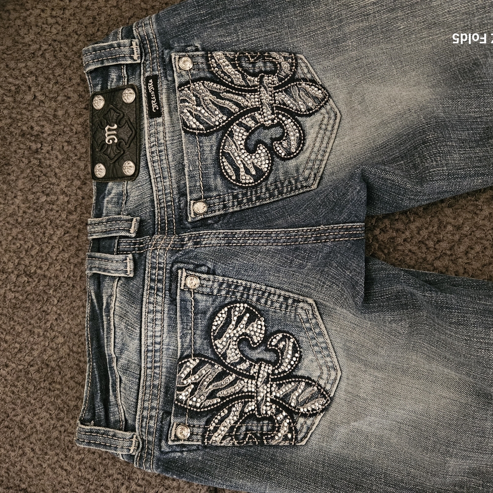 Miss Me Denim Jeans with Embellished Pockets
